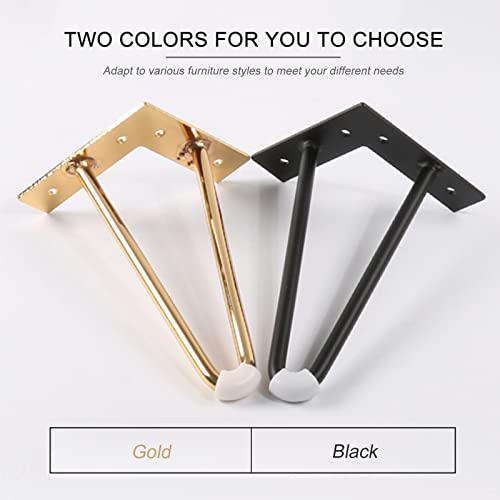 Patas de mesa de metal con protectores negros para cuidar tus suelos. 7