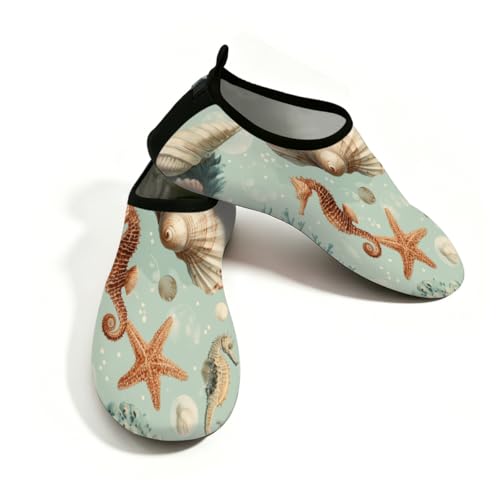 Zapatos acuáticos de secado rápido con estampado retro de estrellas de mar