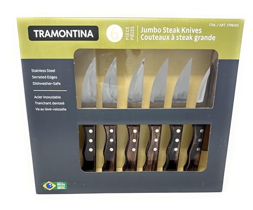 Tramontina Steak Knives Set, 6 Pieces, Jumbo
