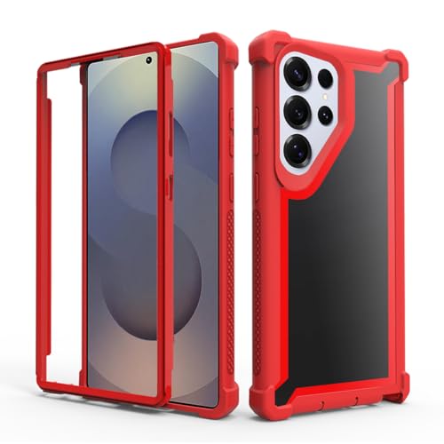 Coque Samsung S25 Ultra Asuwish rouge antichoc double couche protection intégrale