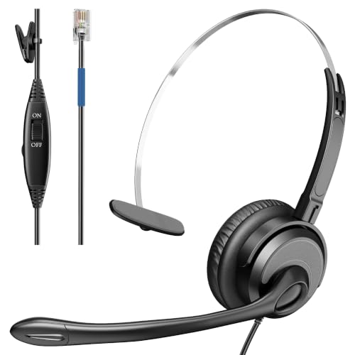 Voistek Cisco Phone Headset with Mic Telephone Headsets for Landline Office