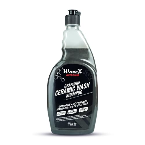 Wavex Car Shampoo Ceramic Car Wash 650 ml | Specially for Ceramic Coated Vehicles | Graphene+SiO2 Infused | Maintains Life of Coating