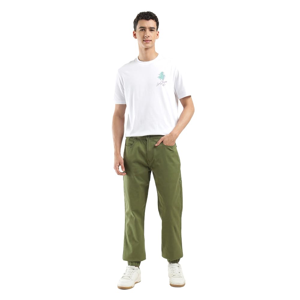 levi's Men's Olive Regular Fit Jogger Trousers-picture-27