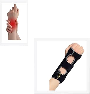 One Size ComfyWrist Brace Night Wrist Sleep Support Splint Compression Sleeve Adjustable Straps for Wrist Pain Relief, Carpal Tunnel, Arthritis, Tendonitis, Fitness.