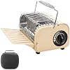3 in 1 Portable Heater and Stove, 1200W Outdoor Tent Stove, Adjustable Temperature Camping Heaters for Fishing, Hiking, Trekking, Patio, Coffee-coloured and Green Coffee-coloured