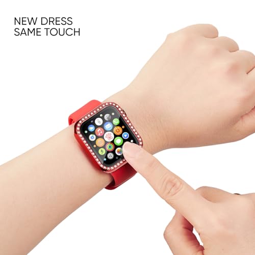 Image of Adorique 3-in-1 Compatible for Apple Watch Band 40mm 41mm 42mm 44mm 45mm 46mm, Soft Silicone Sport Strap for iWatch Series SE 10 9 8 7 6 5 4 3