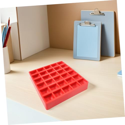 Set de 3 cajas organizadoras de plástico rojo para monedas miniatura 7