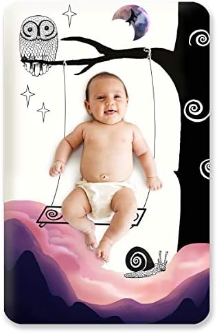 BROLEX Stretchy Fitted Pack n Play Playard Sheet Set Portable Mini Crib Sheets,Convertible Playard Mattress Cover,Ultra Soft Material,Dream Swing