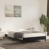 vidaXL Estructura de Cama, Somier para Colchón, Base de Cama de Invitados, Mueble Tapizado para Dormitorio, Terciopelo Negro 120x190 cm