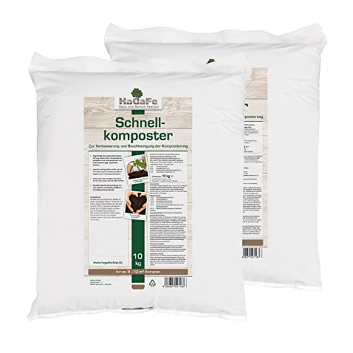 HaGaFe Bio Schnellkomposter Kompostbeschleuniger Komposthilfe Kompost (20 kg (2X 10 kg))