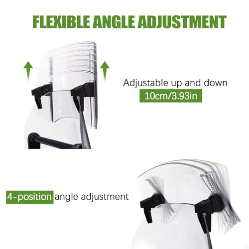 Image of PACEWALKER Universal Motorcycle Windshield Extension Motorcycle Wind Deflector Adjustable Clip-on Windscreen Visor Fit for Honda Suzuki Kawasaki Yamaha Motobikes (Blue)