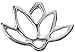 Amoracast Sterling Silver Charm/Link Lotus 10x14mm, 10 x 14mm