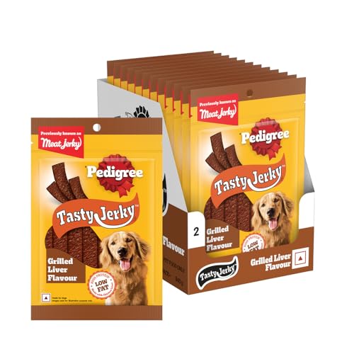 Pedigree Tasty Jerky Dog Treat For Adult, Grilled Liver Flavour, 70 G X 12, Jerky-style Treats For Bonding, Low-fat And High-protein* Dog Treats (B01MQ09KPC) Amazon Price History, Amazon Price Tracker