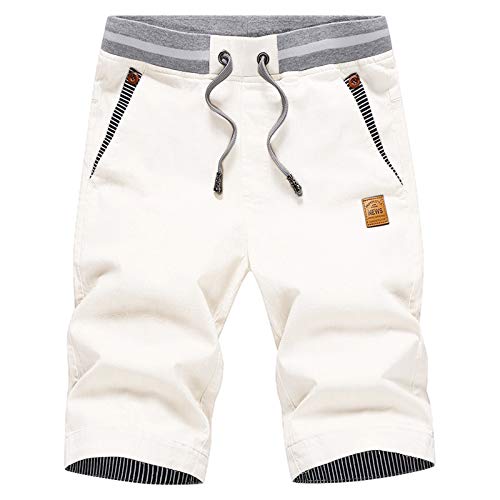 JustSun Mens Shorts Casual Classic Fit Cotton Summer Beach Shorts
