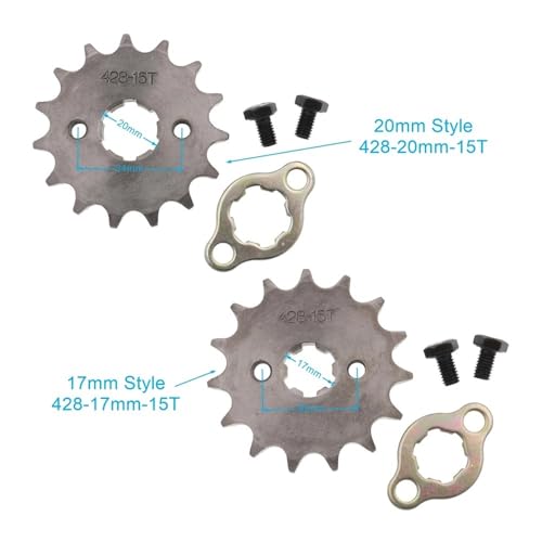 Pignon de chaîne avant résistant pour axe 20mm moto pas 428 - 4