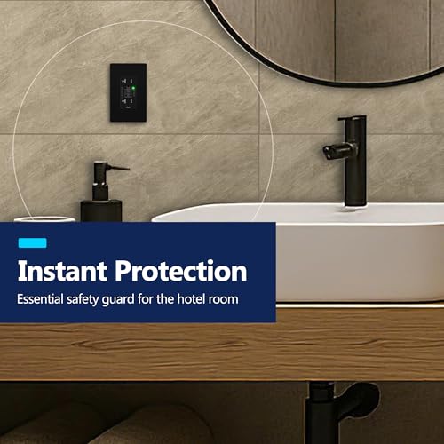 LIDER 20A GFCI Outlet, Tamper-Resistant Receptacle, Self-Test, LED Indicator, Anti-Interference (No-False-Trip) Protection, with Screwless Wall Plate, ETL Listed, Thermoplastic, Matte Black, 2-Pack by LIDER - Image 7