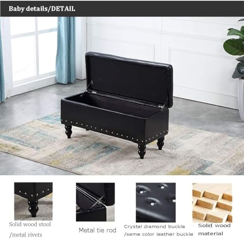 Taburete para dormitorio y recibidor banco largo para guardar zapatos 8