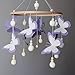 Purple Butterfly Crib Mobile – Baby Girl Nursery Decor – Handmade Felt Mobile – Hanging Baby Mobile for Crib – Baby Shower Gift