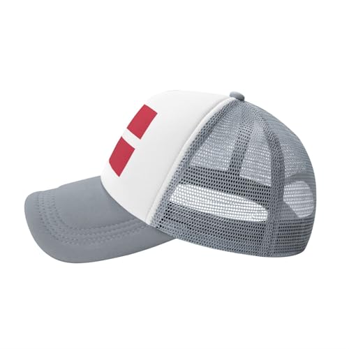 Flag of Denmark Trucker Hat Snapback Mesh Baseball Cap Unisex3
