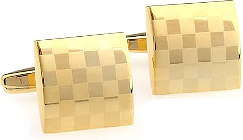 Miniatura 2 de Gemelos para hombre con láser cuadrados de lujo para boda negocios regalos Metal Sin gemas