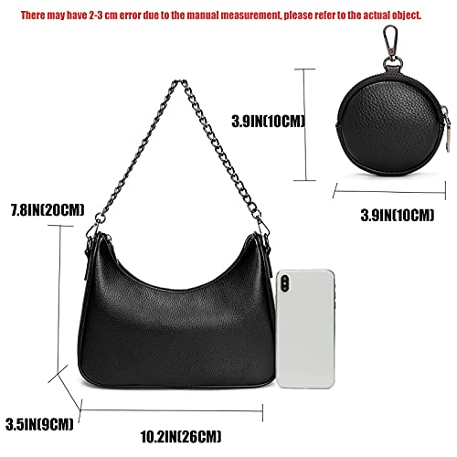 Image of myfriday Women PU Hobo Crossbody Bag, Coin Purse, 2 Straps Shoulder Purse | Anti-scratch PU, center divider, zipper pocket and coin pouch organize cosmetics, wallet and phone for commute or dates