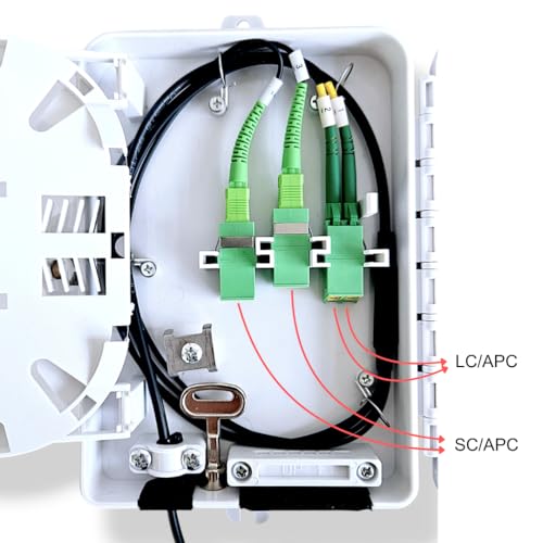 Câble fibre optique monomode OS2 LC/APC 4 fibres étanche noir 50 m