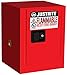 Justrite 890401 Sure-Grip Flammables Cabinet, Manual-Close, 4 Gal, Red
