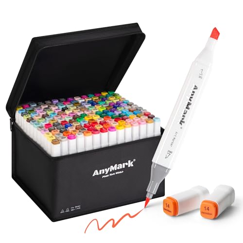 Marqueurs AnyMark pointe pinceau, 168+1 couleurs pour art