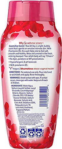 Vagisil Feminine Wash For Intimate Area Hygiene, Scentsitive Scents, Ph Balanced And Gynecologist Tested, Rose All Day, 12 Oz (Pack Of 1) #TOP5