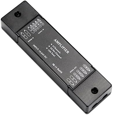 Capetronix LED Controller 3A/Channel RGBW LED Amplifier 12V 24V DC 4-in-1 Data Repeater 4CH Channels Circuit for LED Strip Lights