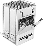 Tragbarer Edelstahl-Grill, klappbarer Gasgrill für den Außenbereich, einfach zu montierender Holzkohleofen für Camping, Partys und Aktivitäten, perfekt für das Kochen im Freien