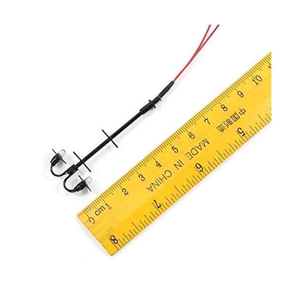Evemodel 10Stk. Modellbahn Laternenpfahl Minigartendekor Spur N 1: 160 Straßenlaternen Lampen 5.5 cm 12V – Bild 5