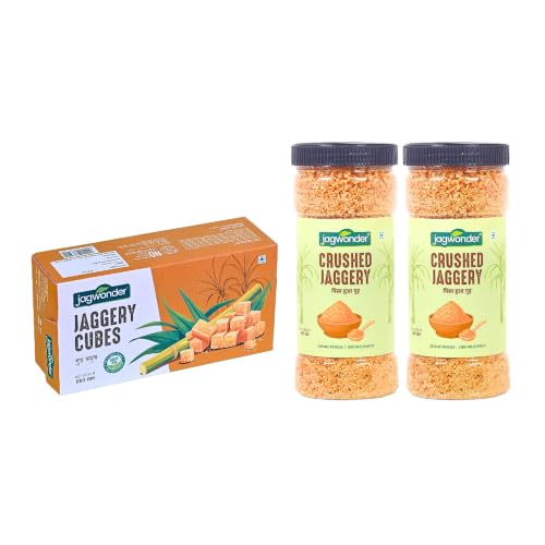 Jagwonder Jaggery Cube(850gm) & Powder(1KG) Super Saving Combo |T...
