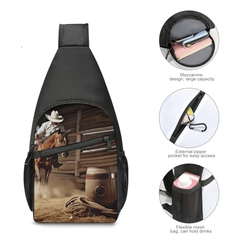 Mochila tipo bandolera blanca para senderismo y uso casual miniatura 5