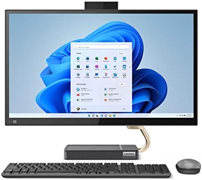 Lenovo IdeaCentre AIO 5i All-in-One Computer, 27" QHD Touch Display, Intel Core i7-10700T, 16GB RAM, 1TB HDD, 512GB SSD, Windows 11
