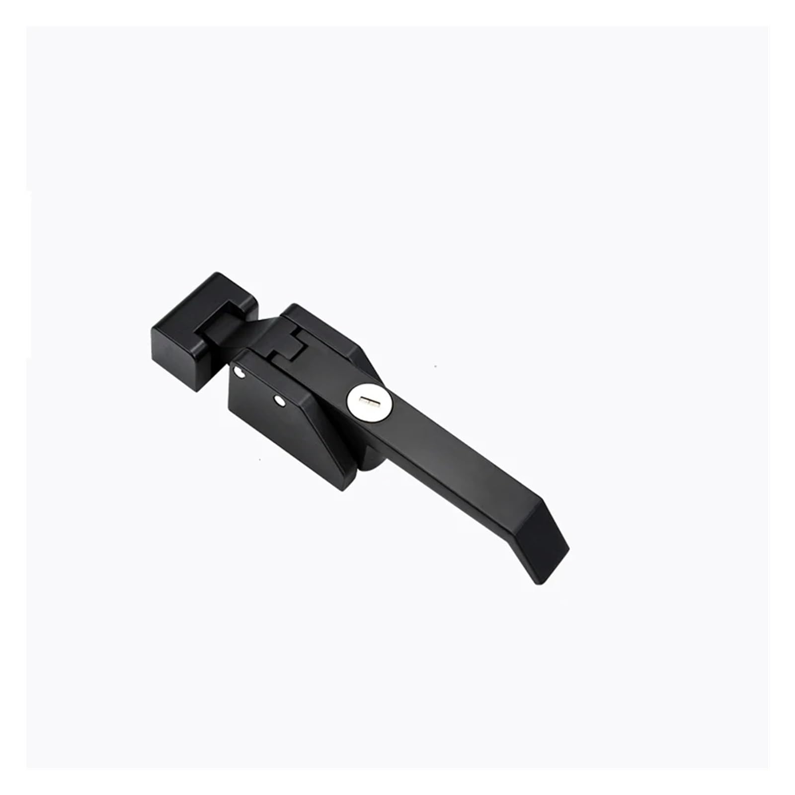 Ymuguegh One Color Freezer Handle Oven Door Hinge Cold Storage Store Industrial Knob Lock Latch Hardware(Black With Key)