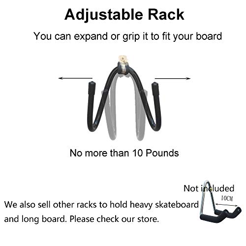 Skateboard Wall Hanger Wall Storage Clip Skateboard Wall Rack Wall Mount - For Skateboard And Longboard - 1/Pk #TOP2