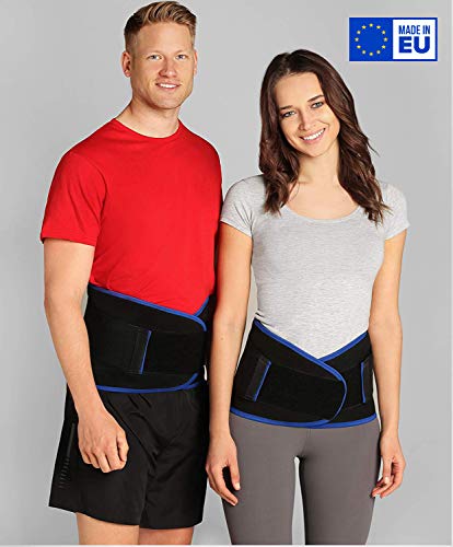 ®BeFit24 Premium Rückenbandage Lendenwirbel für Herren und Damen - Ischias-Bandage - Stützgürtel Lendenwirbelsäule - Rückenstützgürtel - [ Size 6 - Schwarz ]