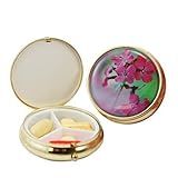 Round Fashion Pill Box (Flowers)