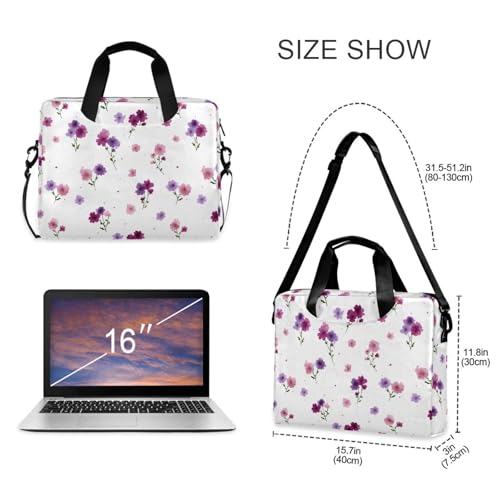 Bolsa para portátil con estampado floral, multi-bolsillos miniatura 5