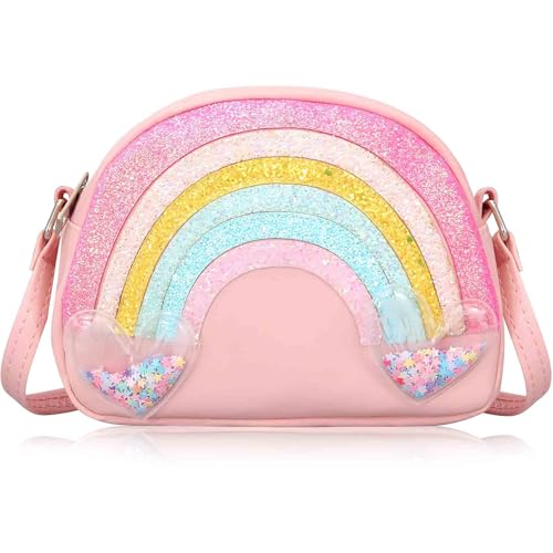 BTHRORO Sac à Main pour Filles, Mignon Sac Bandoulière Mini Sacs de Princesse Sac à Monnaie pour Enfants Shopping la Randonnée