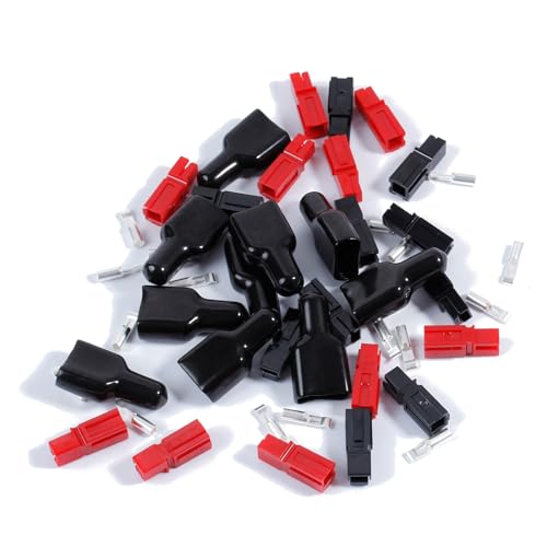 Upgraded Quick Connect Battery Connectors 10Pair Quick Disconnect 45A 600V Power Connector Battery Plugs with Terminals Connector