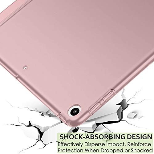 Image of DuraSafe Cases for iPad 10.5 Inch Air 3rd Gen [ Air 3 2019 ] A2152 A2123 A2153 MUUL2HN /A MUUK2HN /A MUUJ2HN /A MV172HN /A MV162HN /A PC Lightweight Smart PU Leather Protective Hard Back Cover - Rose Gold