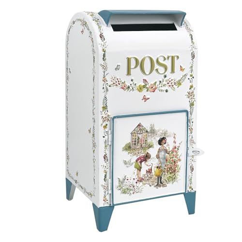 Zokyntrix Vintage Wedding Mailbox Metal Post Box Mailboxes Decorative Card Box with Slot Rustic Mail Box Gift Card Box for Party Reception Birthday Baby Shower Decor