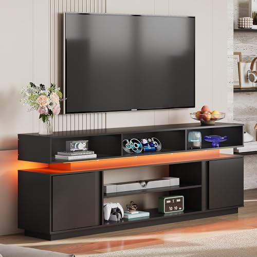 WLIVE Modern TV Stand with RGB LED