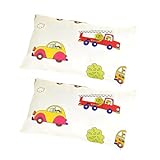 AEIXYA 2 Pezzi Federe Cuscino Bambino 100% Cotone, Coperchio Envelope per Lettino e Carrozzina, Set Morbido e Traspirante per Neonati, Ideale per Nanna Sicura e Viaggi