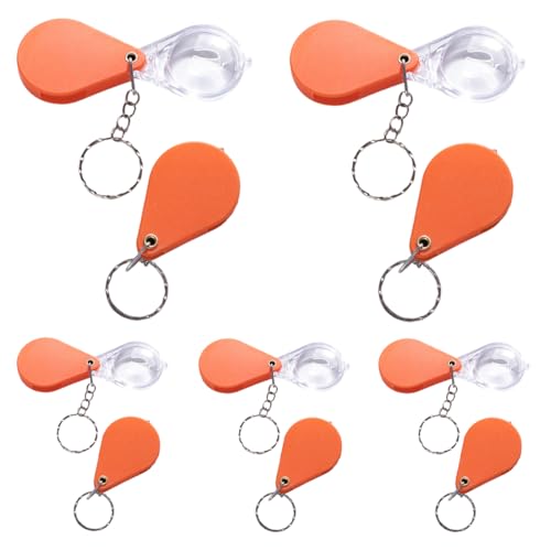 KIRZAX Set da 10 mini lenti di ingrandimento, lenti di ingrandimento portatili, lenti di ingrandimento pieghevoli per la lettura, lenti di ingrandimento portatili, ideali per leggere libri