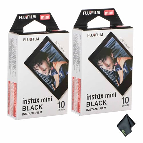 Película Fujifilm INSTAX MINI Negra, 20 exposiciones (2 paquetes de 10), para cámaras y impresoras INSTAX MINI y INSTAX SHARE miniatura 1