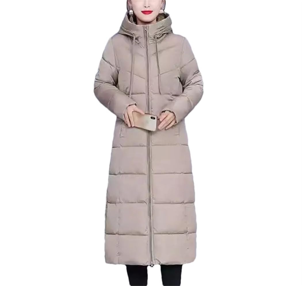 Veste rembourrée épaisse et parka d'hiver coupe longue style coréen pour femme - 8