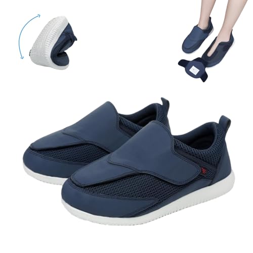 KUMUROETA Women’s Diabetic Foot Shoes,Lightweight Extra Wide Orthopedic Shoe,Suitable for Diabetic Foot Swelling,Gout Edema,Deformation,Hallux Valgus,Blue